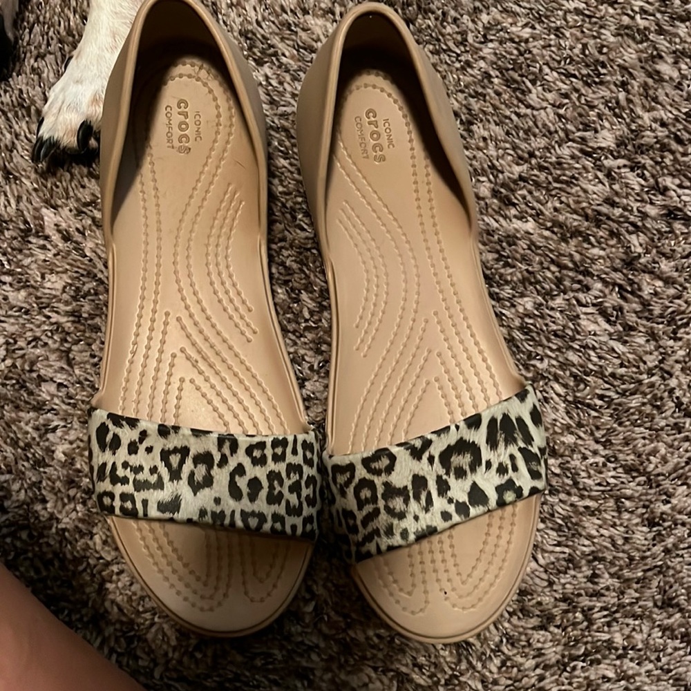 Crocs slide flats